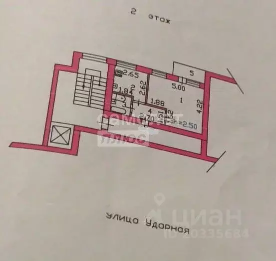 1-к кв. Пензенская область, Пенза Ударная ул., 43 (35.0 м) - Фото 2
