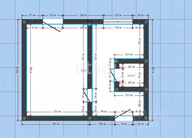 1-к кв. Удмуртия, Сарапул ул. 1-я Дачная, 21 (30.0 м) - Фото 2