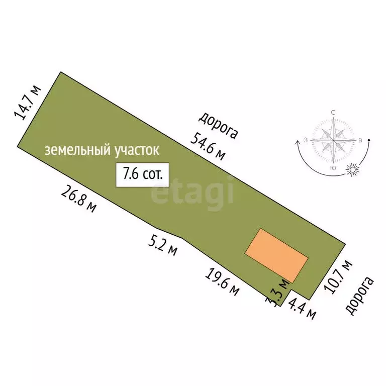 Участок в Тюмень, микрорайон Парфёново, Ракетный переулок (7.59 м) - Фото 1