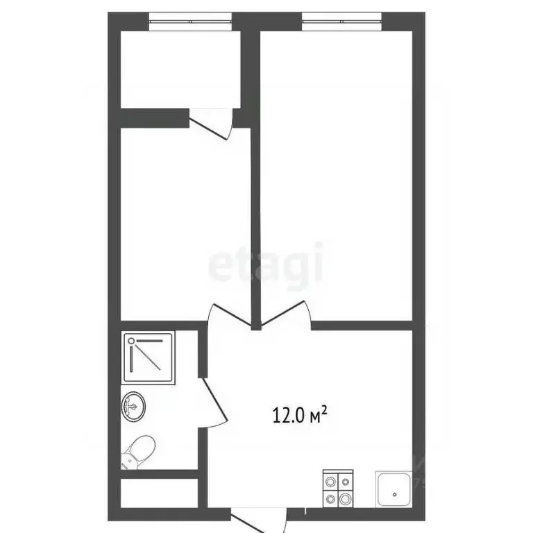 2-к кв. Краснодарский край, Краснодар ул. Имени Симиренко, 45 (38.4 м) - Фото 1