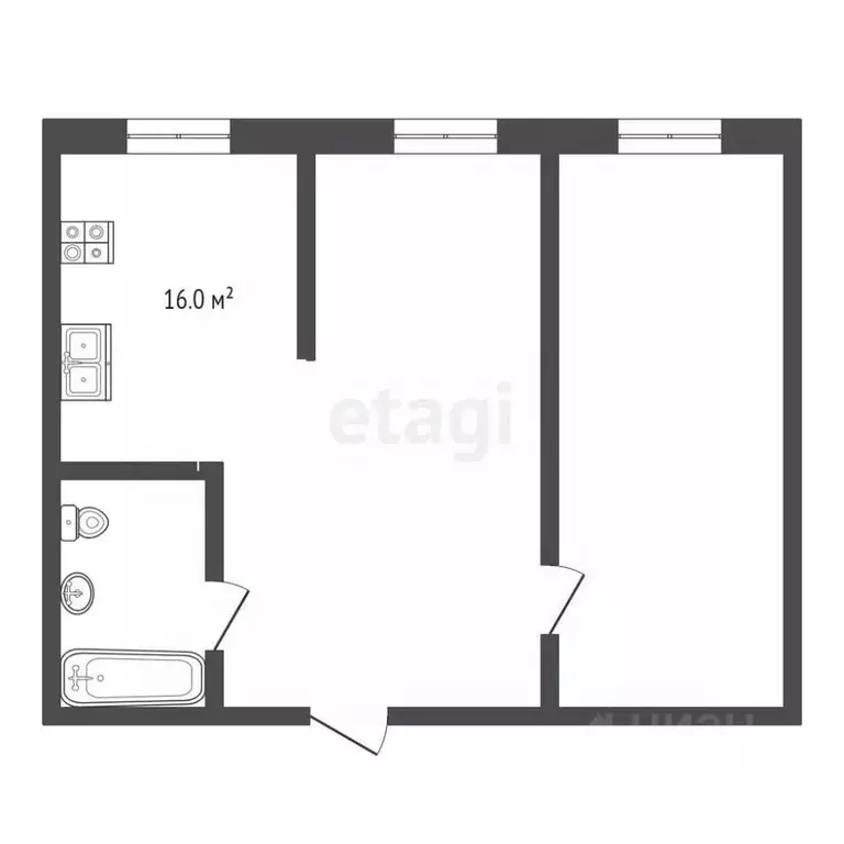 2-к кв. Краснодарский край, Анапа Анапское ш., 32к4 (52.0 м) - Фото 1