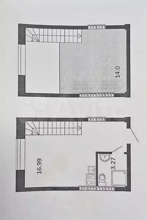 1-к. квартира, 28,7 м, 3/3 эт. - Фото 0