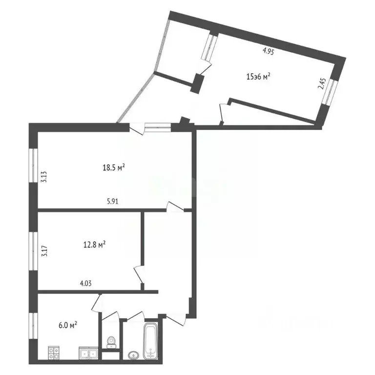 3-к кв. Москва ш. Энтузиастов, 100К6 (66.9 м) - Фото 1