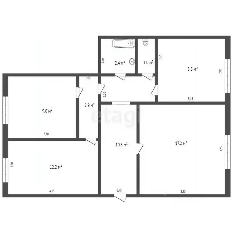 3-к кв. Кемеровская область, Ленинск-Кузнецкий просп. Текстильщиков, ... - Фото 2