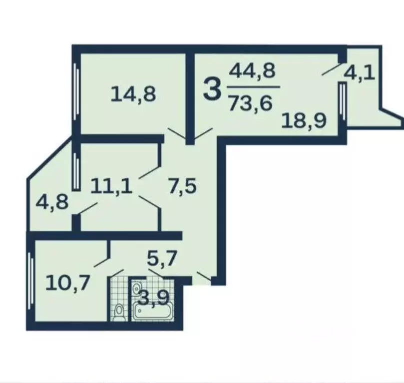 3-к кв. Москва Ботаническая ул., 17к1 (73.0 м) - Фото 0
