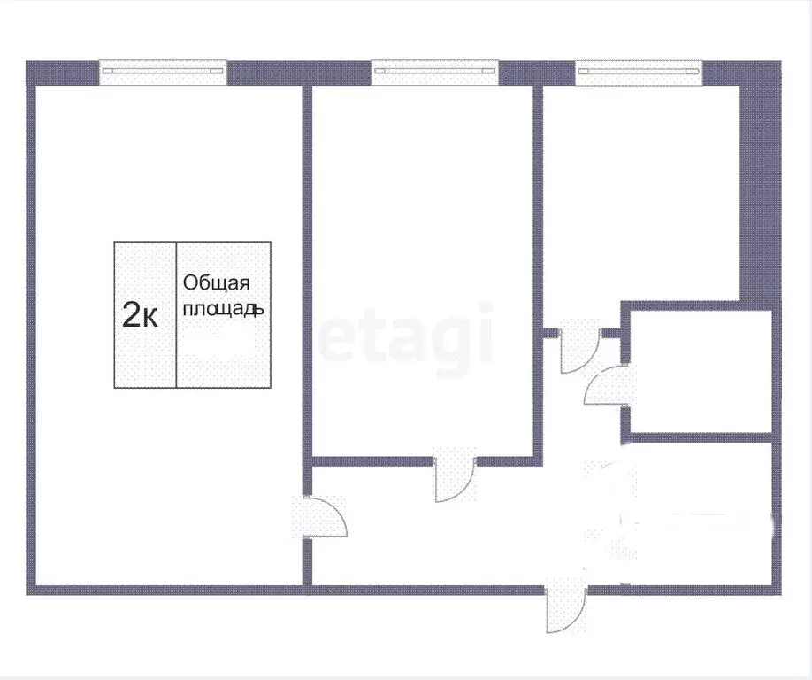 2-комнатная квартира: Кемерово, улица Ворошилова, 1В (44 м) - Фото 0