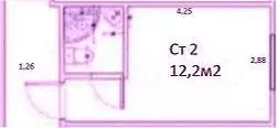 Квартира-студия, 12,2 м, 1/9 эт. - Фото 0