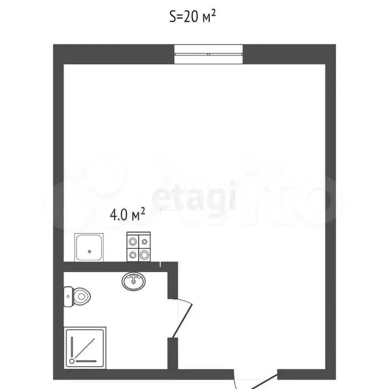 Квартира-студия, 25 м, 7/7 эт. - Фото 0