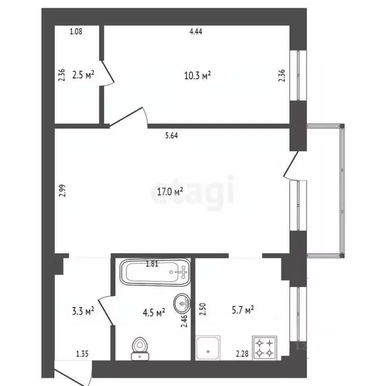 2-к кв. Москва Беговая ул., 18К1 (43.7 м) - Фото 1