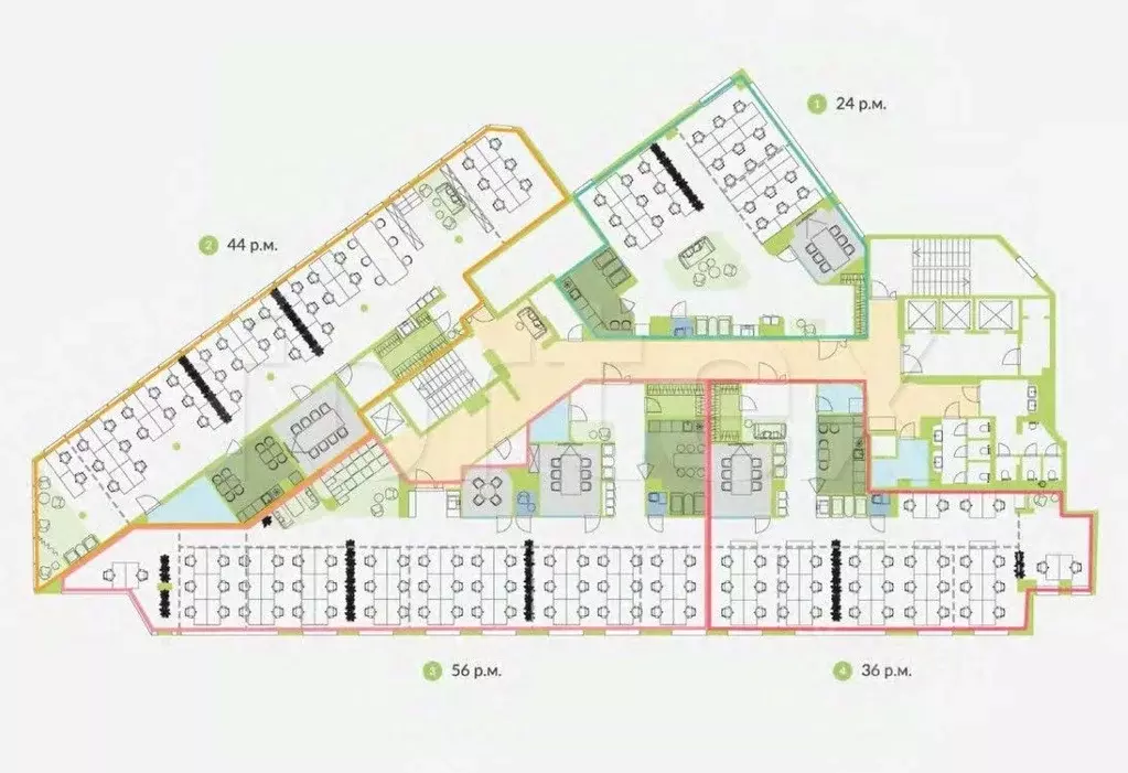Офис в Москва Новослободская ул., 16 (168 м) - Фото 1