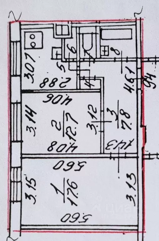 2-к кв. Санкт-Петербург Хасанская ул., 18К2 (50.6 м) - Фото 2