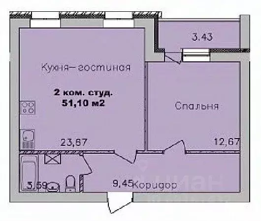 2-к кв. Новосибирская область, Новосибирск Дивногорский мкр, ул. ... - Фото 0