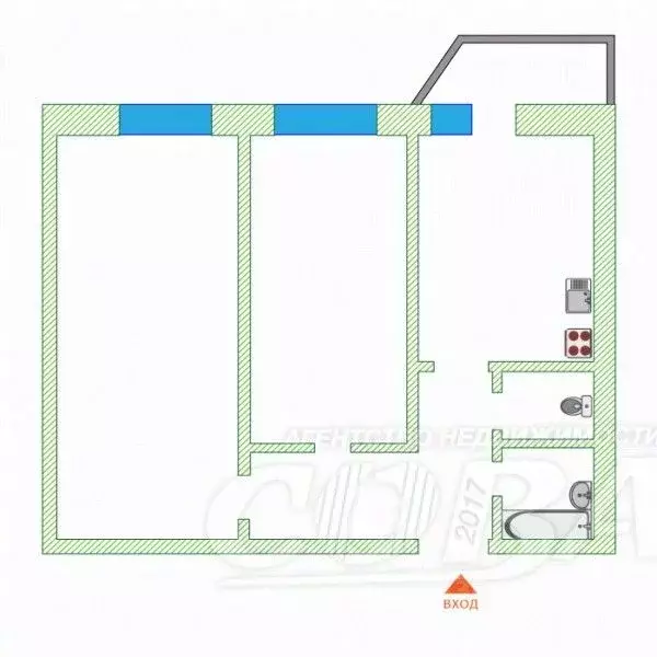 2-к кв. Тюменская область, Тюмень ул. Арктическая, 7к2 (51.0 м) - Фото 2