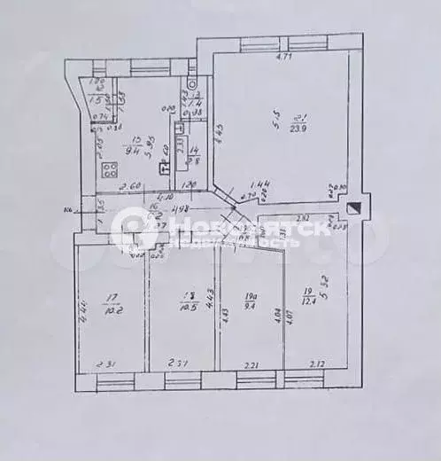 5-к. квартира, 87,8 м, 2/4 эт. - Фото 0