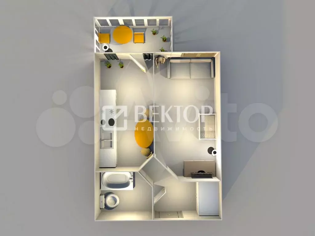 1-к. квартира, 26 м, 2/3 эт. - Фото 0