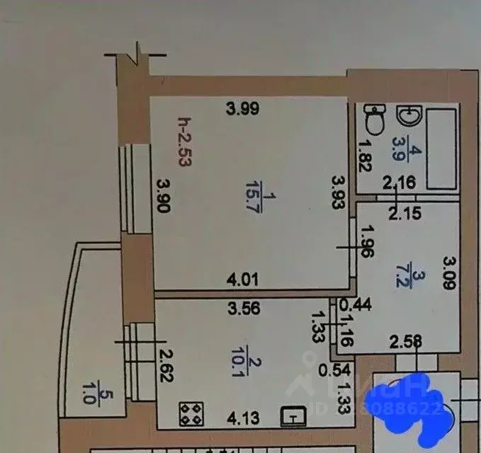 1-к кв. Мордовия, Саранск ул. Гагарина, 102 (37.0 м) - Фото 2