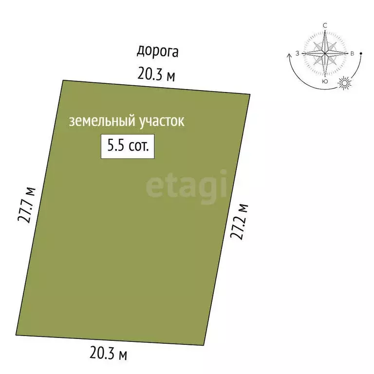 Участок в Севастополь, Чернореченская улица (5.5 м) - Фото 1