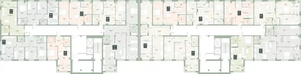 2-к кв. Курганская область, Курган Заозерный жилрайон, 6А мкр, ул. ... - Фото 1