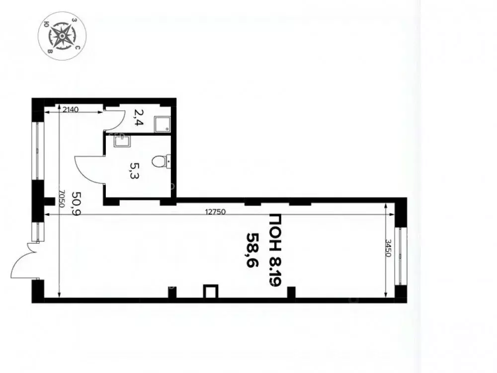 Торговая площадь в Москва Ленинградское ш., 228к1 (59 м) - Фото 2