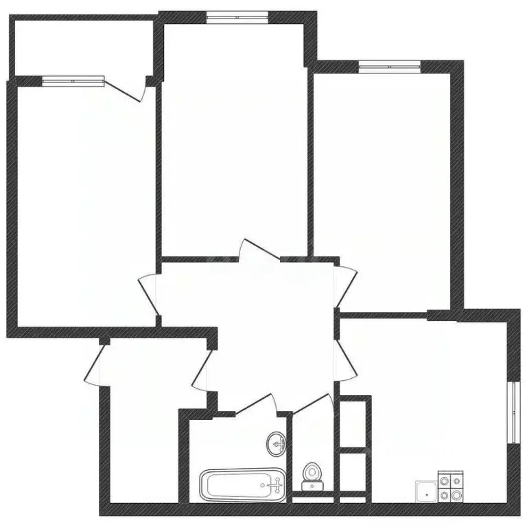 3-к кв. Белгородская область, Белгородский район, Дубовское с/пос, ... - Фото 1