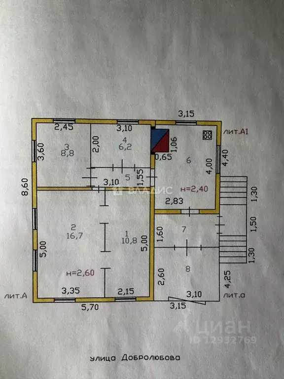 Дом в Пензенская область, Пенза ул. Добролюбова, 35 (58 м) - Фото 2