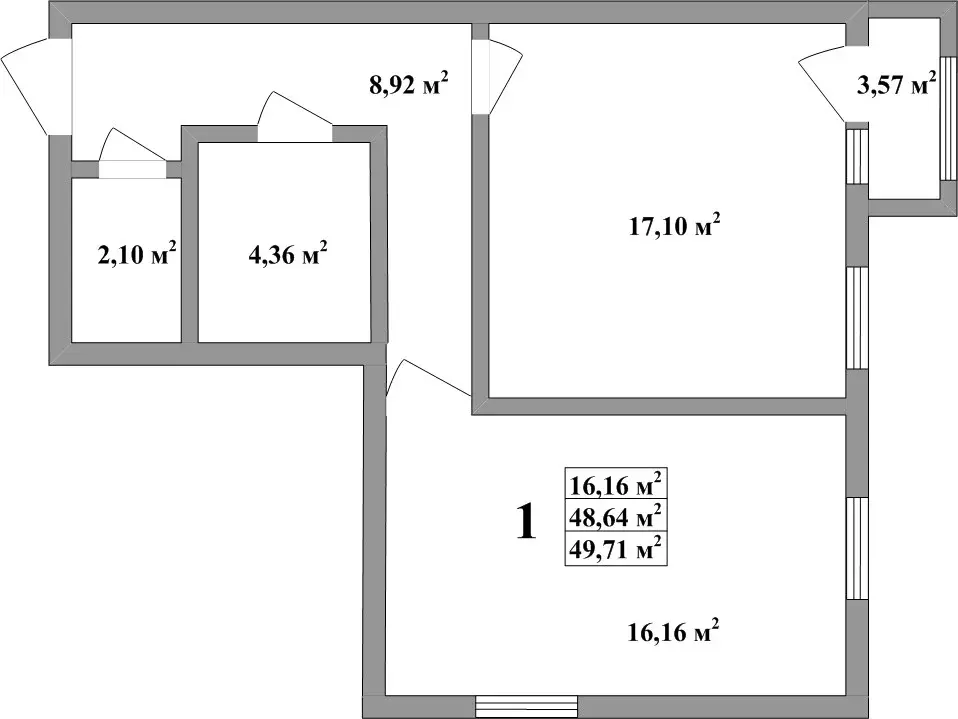 Продаётся 1-к квартира, 49.4 м - Фото 0