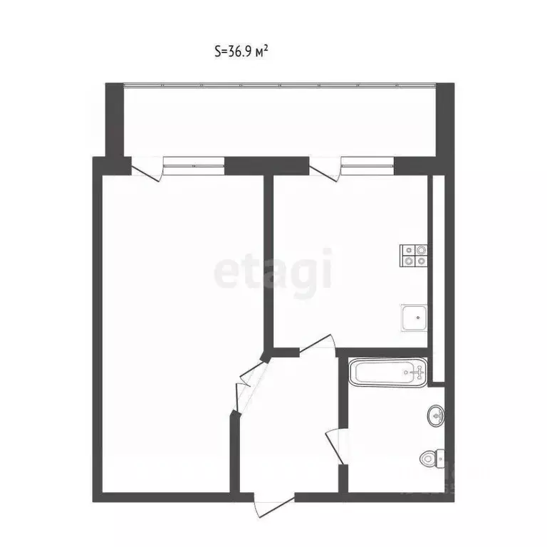 1-к кв. Костромская область, Кострома ул. Евгения Ермакова, 9 (36.9 м) - Фото 1