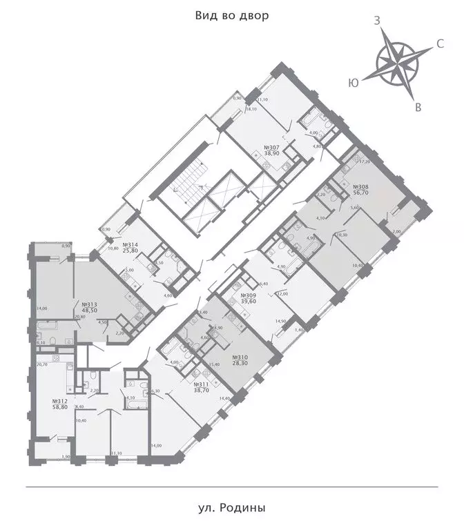 2-комнатная квартира: Казань, улица Родины (56.7 м) - Фото 2