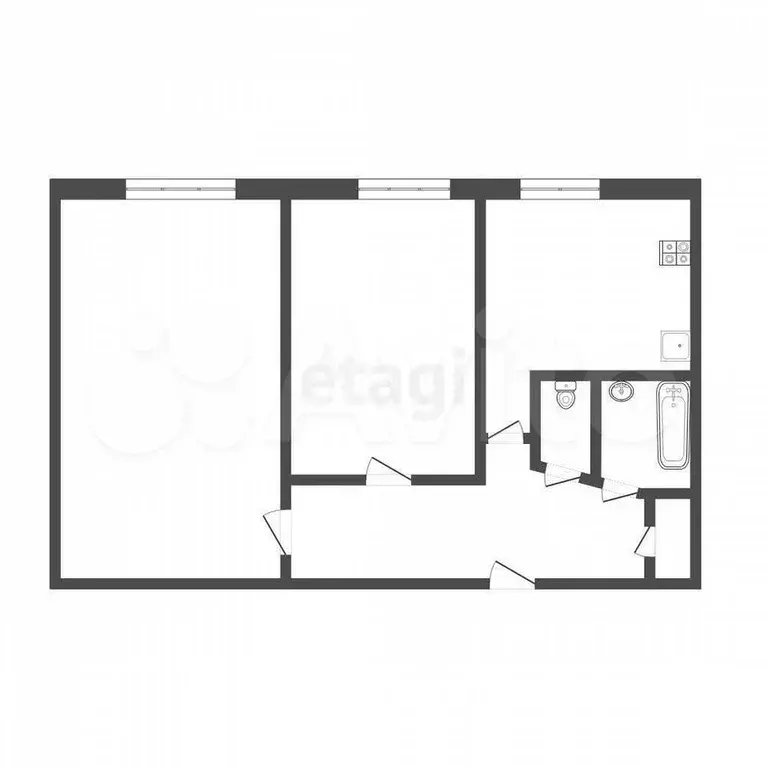 2-к. квартира, 48 м, 7/9 эт. - Фото 0