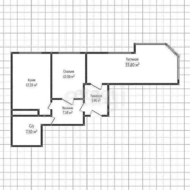 2-к кв. Адыгея, Тахтамукайский район, Яблоновский пгт ул. Тургеневское ... - Фото 2
