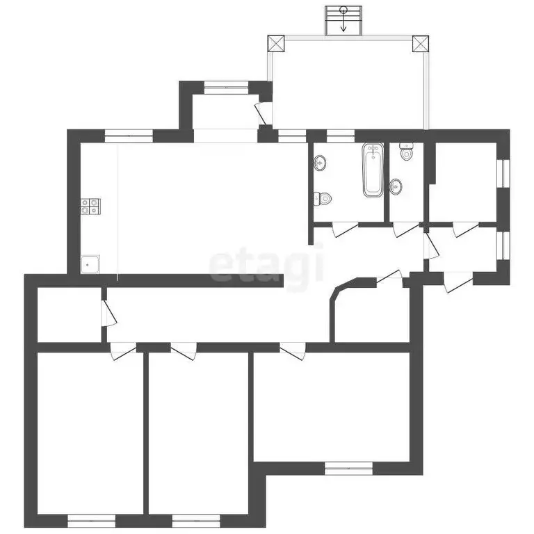 Дом в округ Муром, деревня Загряжское, Радужная улица (132 м) - Фото 1