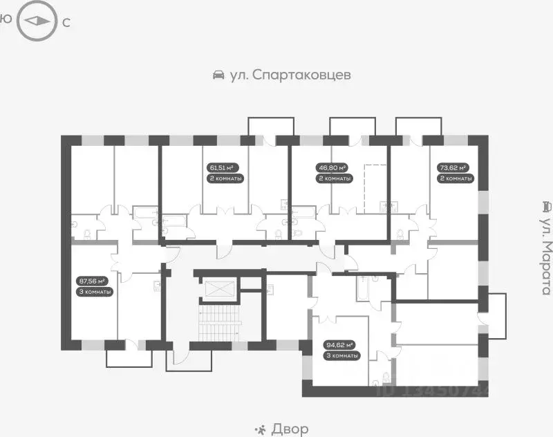 2-к кв. Красноярский край, Красноярск ул. Ладо Кецховели, 27 (73.5 м) - Фото 1