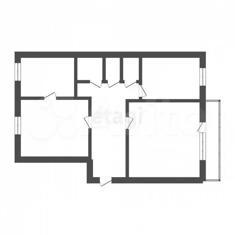 3-к. квартира, 63,8 м, 7/9 эт. - Фото 0