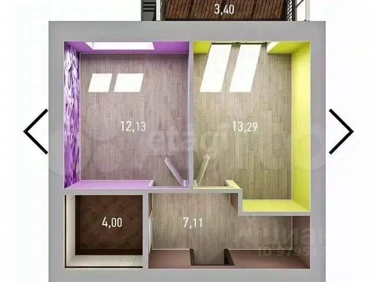 2-к кв. Татарстан, Казань ул. Фикрята Табеева, 5 (37.0 м) - Фото 2