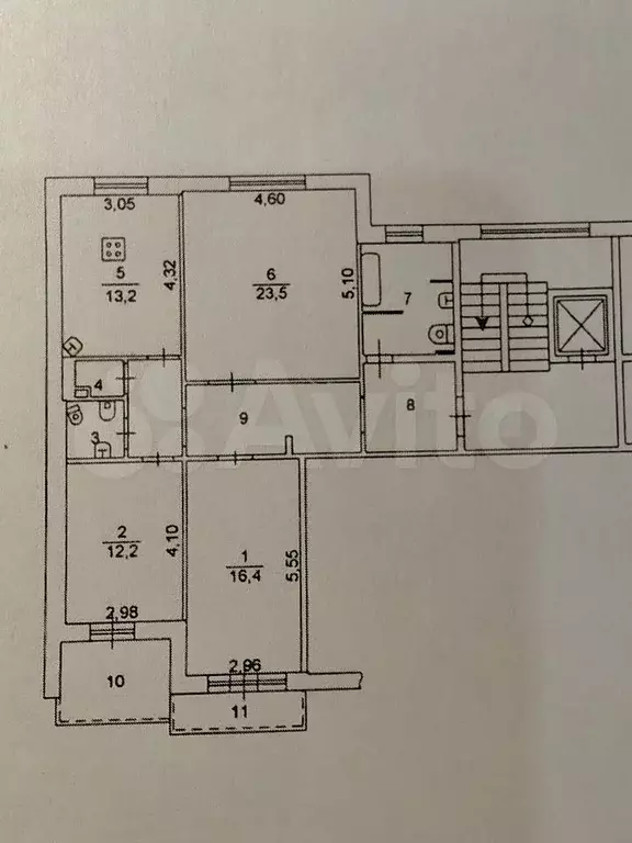 3-к. квартира, 95 м, 4/10 эт. - Фото 0