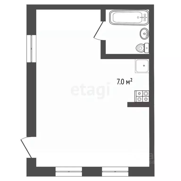 1-к кв. Крым, Ялта муниципальный округ, Виноградное пгт ул. Красина, ... - Фото 1