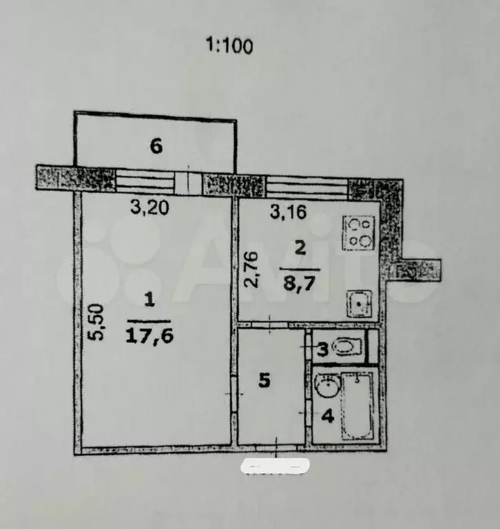 1-к. квартира, 34 м, 6/9 эт. - Фото 0