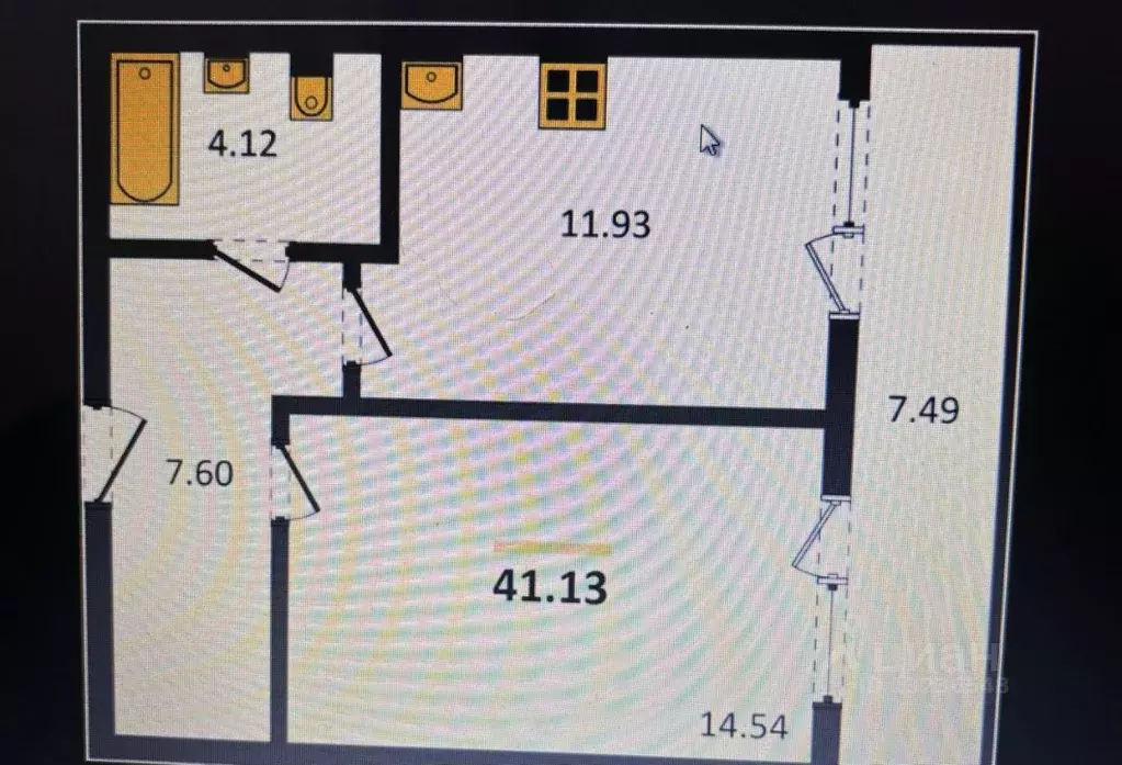 1-к кв. Челябинская область, Челябинск Университетская Набережная ул., ... - Фото 1