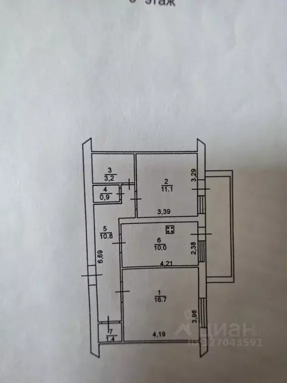 2-к кв. Ростовская область, Батайск ул. Северный Массив, 4 (54.0 м) - Фото 1