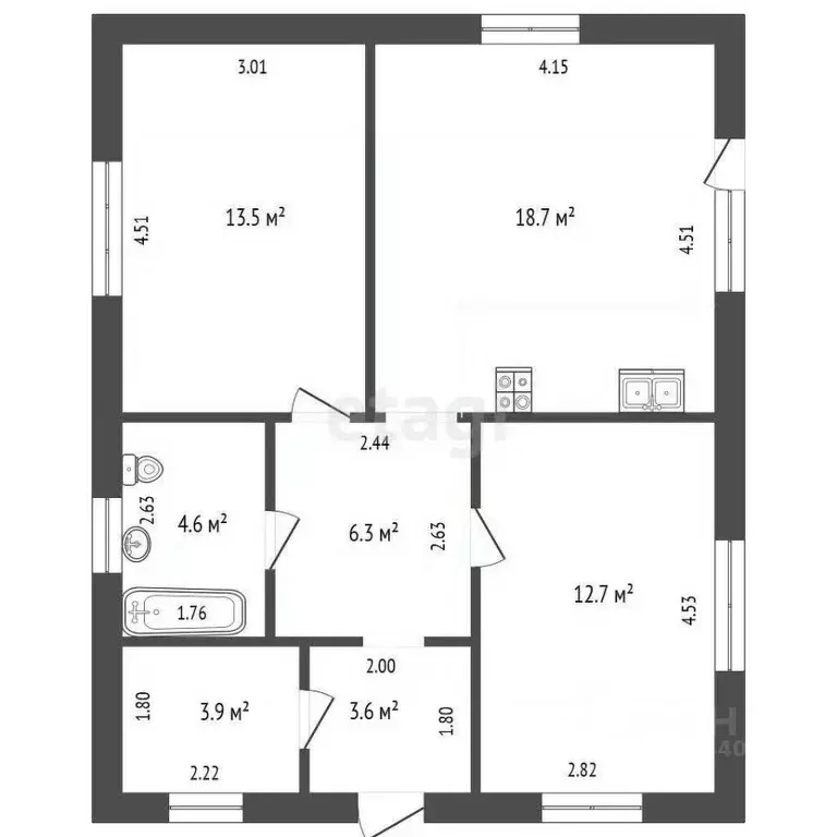 Дом в Тюменская область, Тюменский муниципальный округ, с. Перевалово, ... - Фото 2