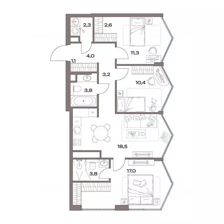 3-к кв. Москва Северный ао, Восточное Дегунино р-н, Акценты жилой ... - Фото 1