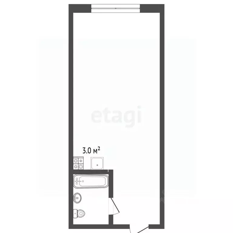 Студия Кемеровская область, Кемерово Ногинская ул., 10а (16.4 м) - Фото 1