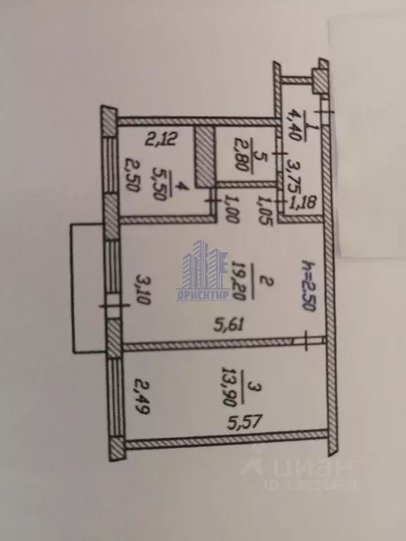 2-к кв. Чувашия, Чебоксары ул. Энтузиастов, 7 (45.8 м) - Фото 0