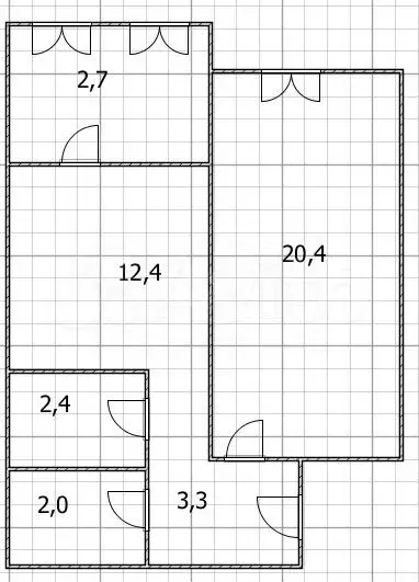 2-к. квартира, 44,7 м, 12/20 эт. - Фото 0