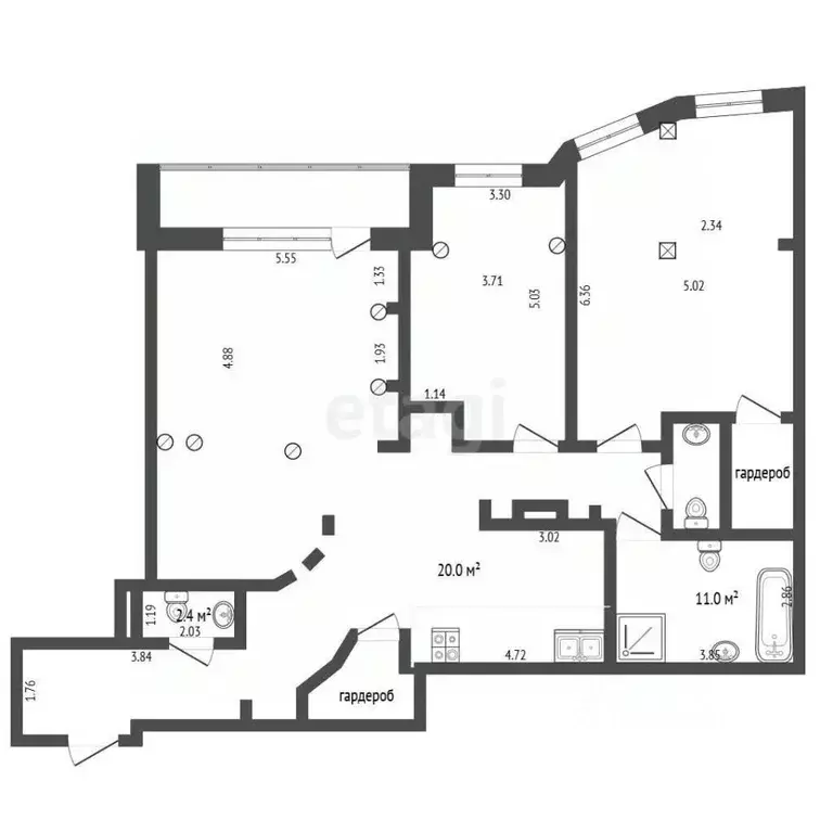 3-к кв. Тюменская область, Тюмень ул. 8 Марта, 2 (162.8 м) - Фото 2