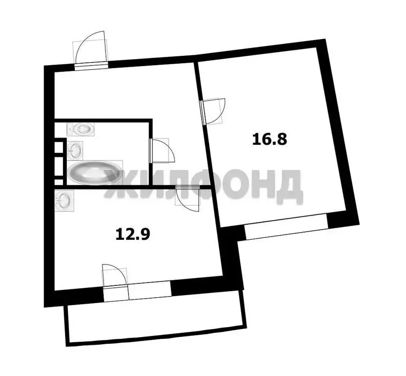 1-комнатная квартира: Новосибирск, Стартовая улица, 1 (44.2 м) - Фото 2