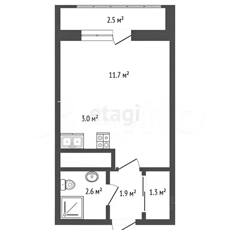 1-к кв. Московская область, Одинцовский городской округ, ... - Фото 2