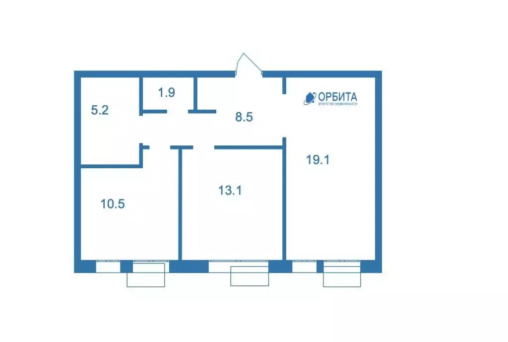 2-комнатная квартира: Тюмень, Полевая улица, 117к4 (58.3 м) - Фото 1