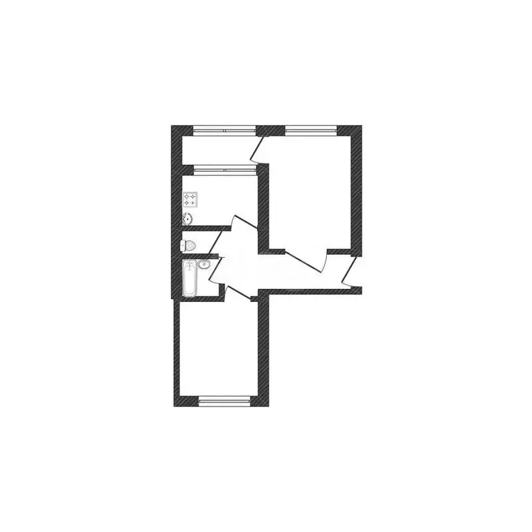 2-комнатная квартира: Валуйки, Новая улица, 5 (48.8 м) - Фото 1