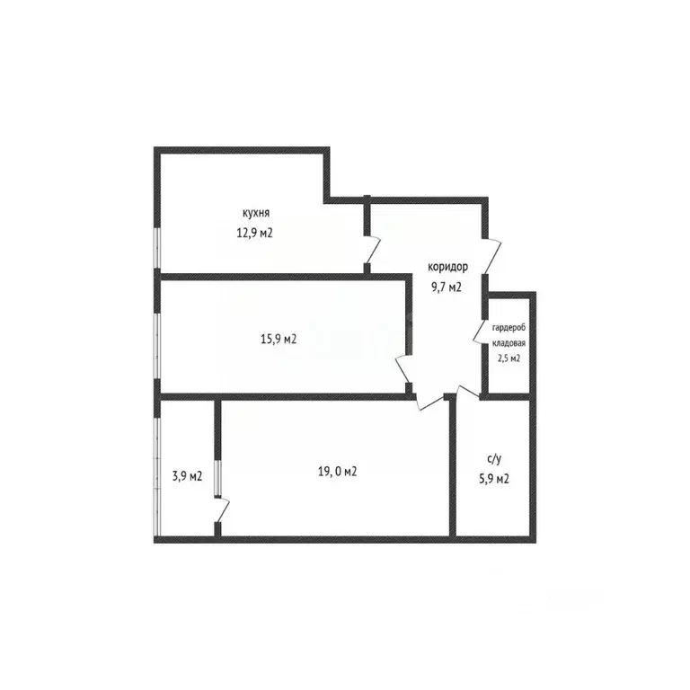 2-к кв. Краснодарский край, Краснодар Гаражный пер., 9 (69.8 м) - Фото 2